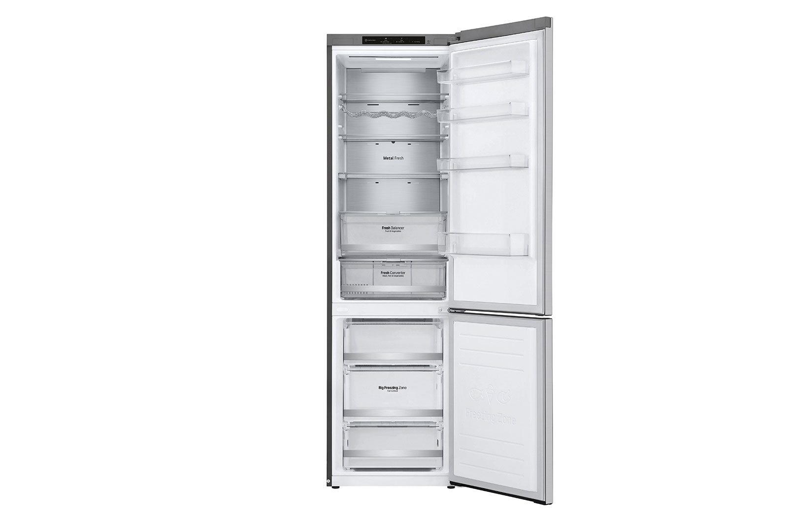 LG GBB72NSVBN Kühl-Gefrierkombination: 384L, Inverter Linear Compressor, Noble Steel