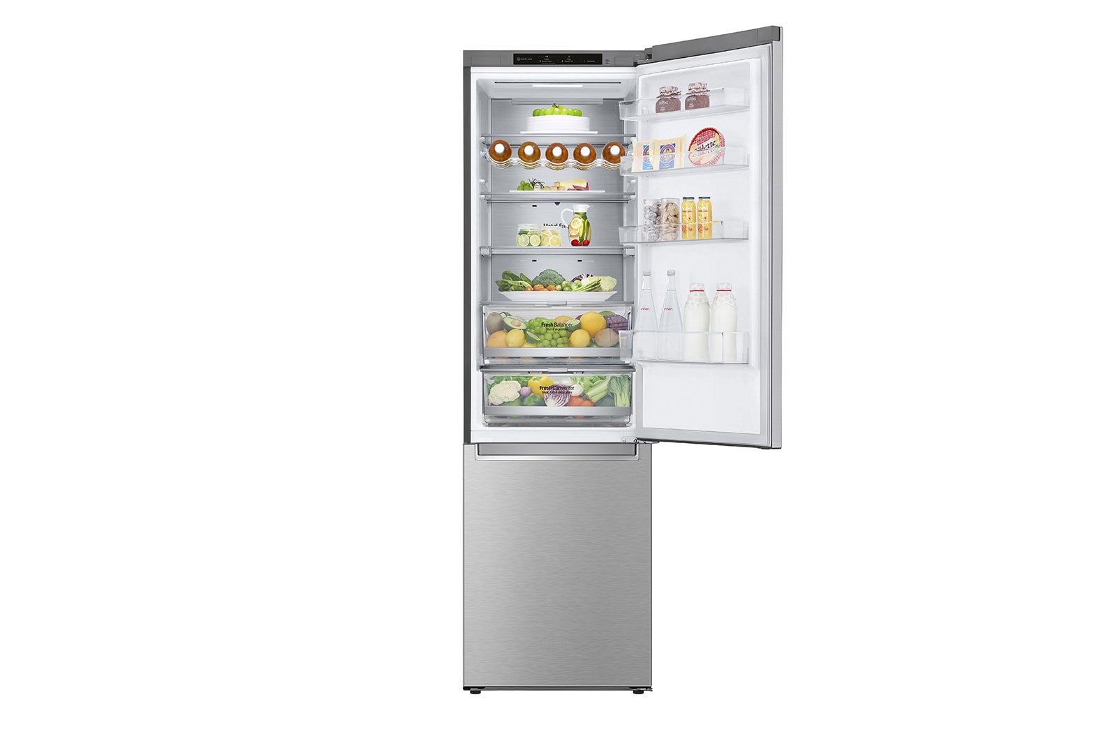 LG GBB72NSVBN Kühl-Gefrierkombination: 384L, Inverter Linear Compressor, Noble Steel