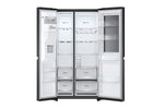 Lade das Bild in den Galerie-Viewer, LG InstaView Side-by-Side Kühlschrank, 635L, Eis-, Wasser, Total No Frost, Matt Schwarz
