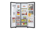 Lade das Bild in den Galerie-Viewer, LG InstaView Side-by-Side Kühlschrank, 635L, Eis-, Wasser, Total No Frost, Matt Schwarz
