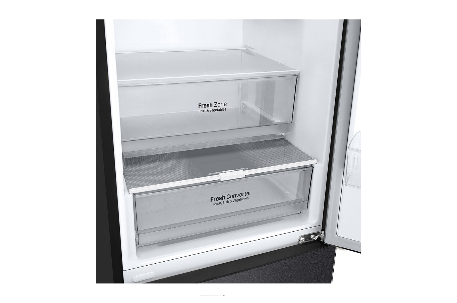 LG Kühl-Gefrierkombination Matte Black: Linear Kompressor, NatureFRESH, leise & effizient