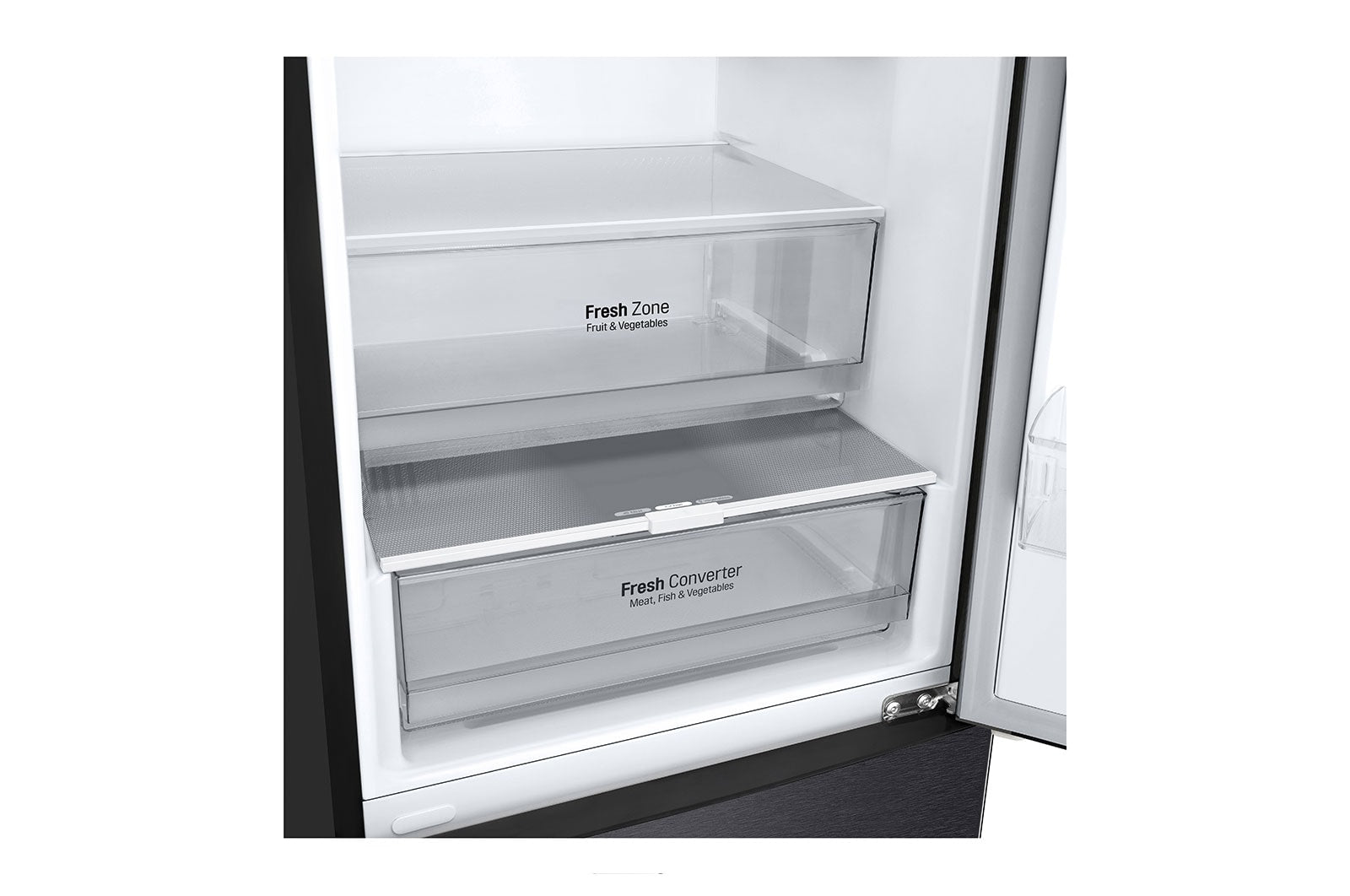 LG Kühl-Gefrierkombination 384L, 203cm Hoch, Inverter Linear Kompressor, Matt Schwarz, Effizient & Leise