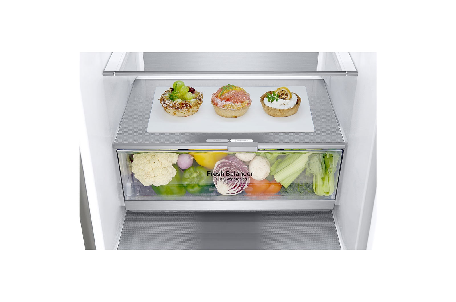 LG GBB72NSVBN Kühl-Gefrierkombination: 384L, Inverter Linear Compressor, Noble Steel