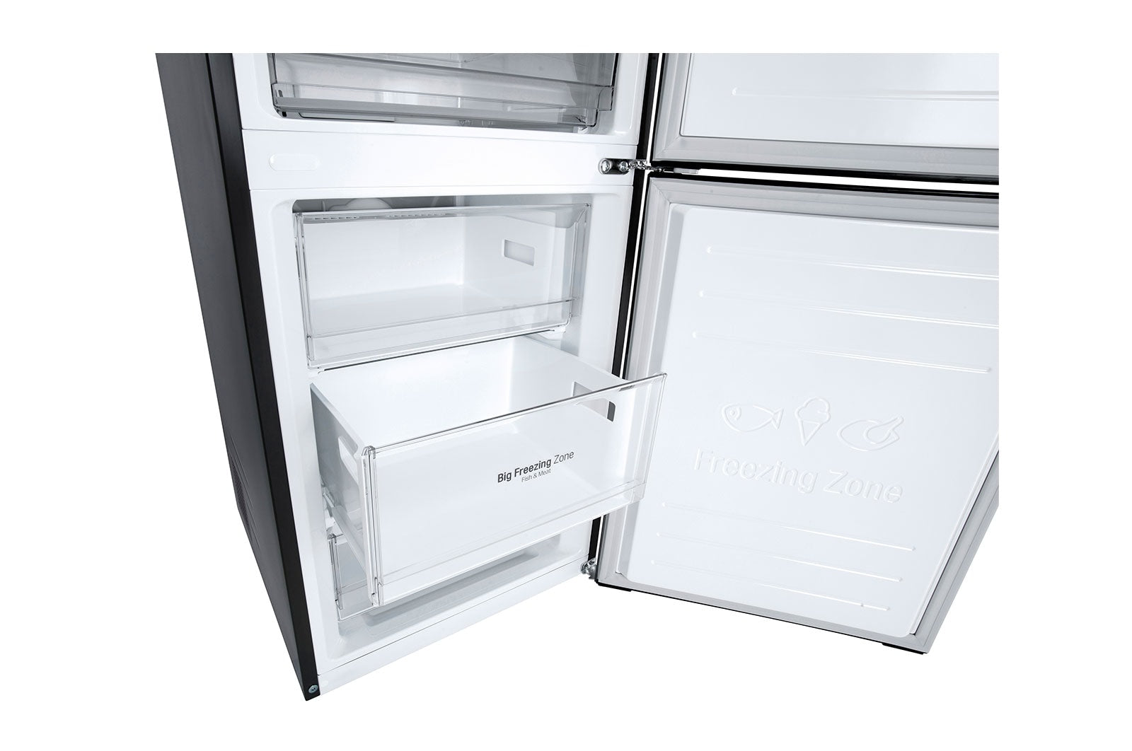 LG Kühl-Gefrierkombination 384L, 203cm Hoch, Inverter Linear Kompressor, Matt Schwarz, Effizient & Leise