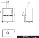 Lade das Bild in den Galerie-Viewer, Dante Holzofen mit Portalegna – leistungsstark, ökologisch, 12,4 kW

