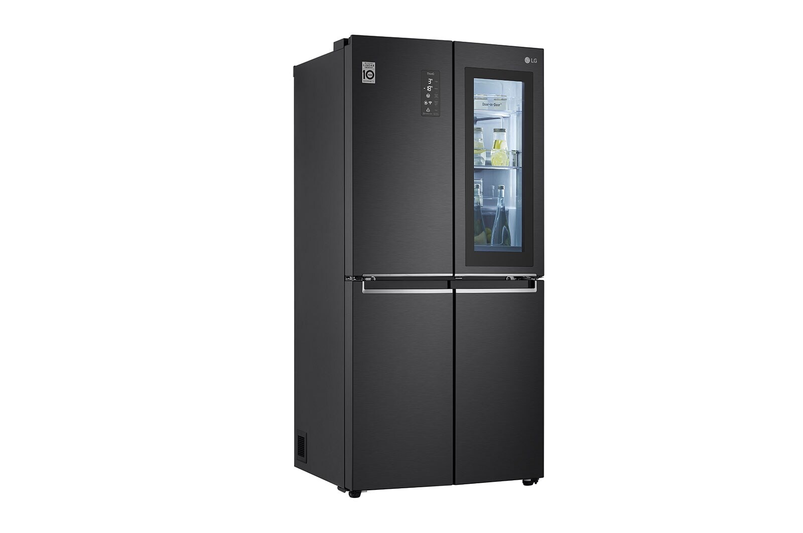 LG InstaView Slim Multi-Door Kühlschrank 530L LINEAR Cooling® Mattes Schwarz
