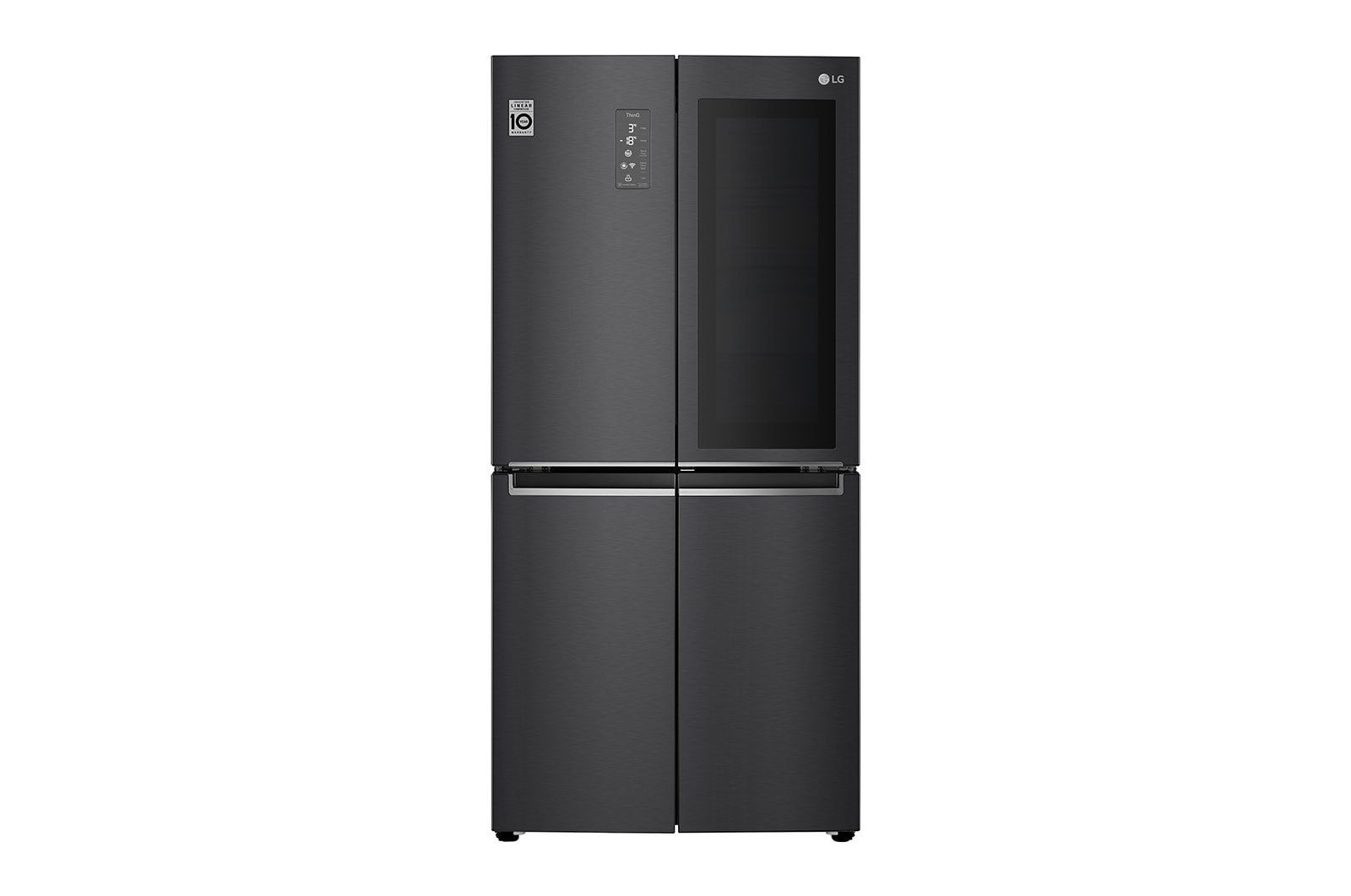 LG InstaView Slim Multi-Door Kühlschrank 530L LINEAR Cooling® Mattes Schwarz