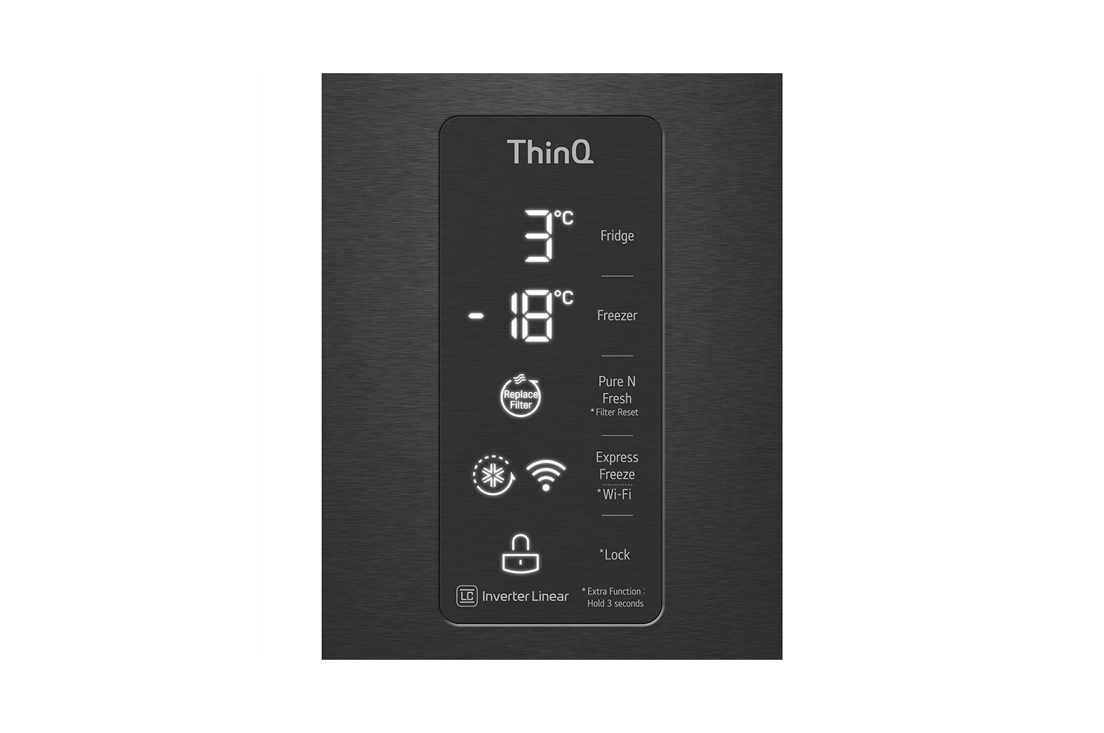 LG InstaView Slim Multi-Door Kühlschrank 530L LINEAR Cooling® Mattes Schwarz