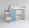 Traumhaftes Kinderhochbett mit matter Oberfläche – Sicher, Stylisch, Spielbar, Platzsparend