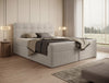 Faro Frotte Luxus Boxspringbett: Samt-Komfort, Stauraum & Stilvoll Schlafen