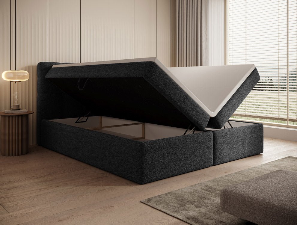 Geräumiges Faro Frottee Boxspringbett mit Stauraum – Ultimativer Schlafkomfort und Eleganz