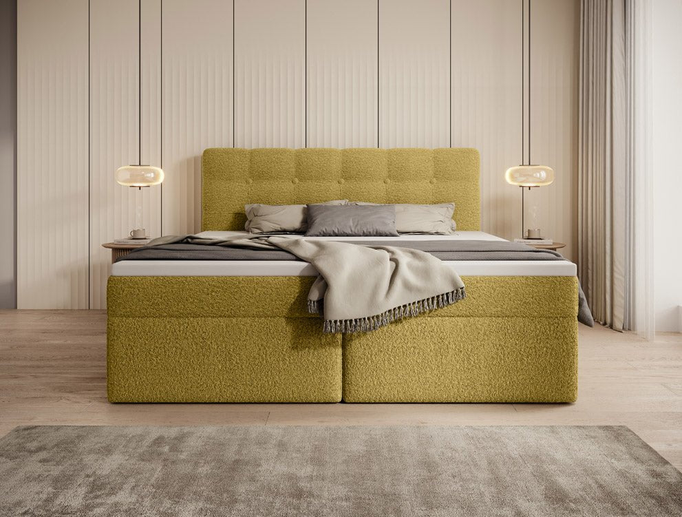 Geräumiges Faro Frottee Boxspringbett mit Stauraum – Ultimativer Schlafkomfort und Eleganz