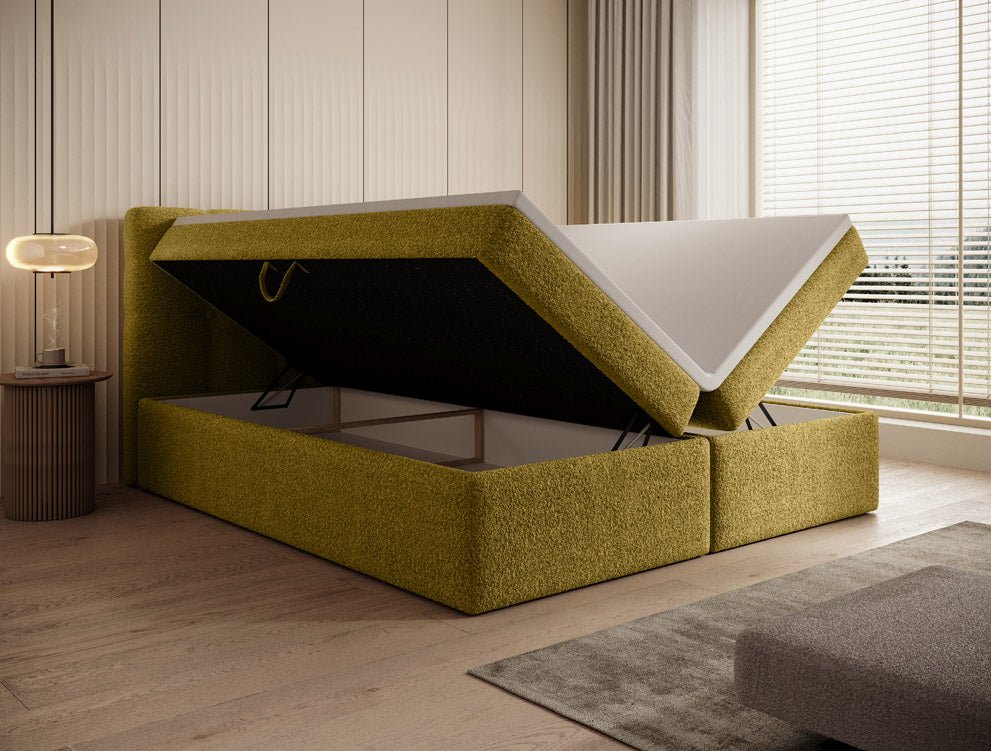 Geräumiges Faro Frottee Boxspringbett mit Stauraum – Ultimativer Schlafkomfort und Eleganz