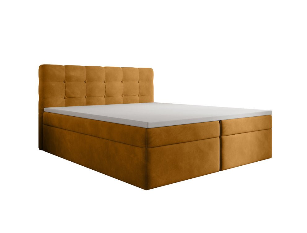 Luxuriöses Faro Boxspringbett Samt mit Integriertem Stauraum – Hoher Schlafkomfort