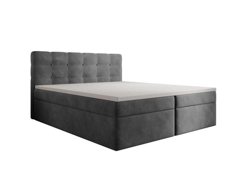 Luxuriöses Faro Boxspringbett Samt mit Integriertem Stauraum – Hoher Schlafkomfort