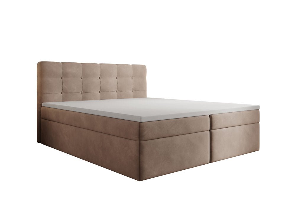 Luxuriöses Faro Boxspringbett Samt mit Integriertem Stauraum – Hoher Schlafkomfort