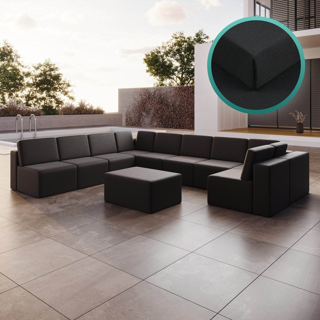 Robuster Gartensofa Bezug Eden U Hocker Wasserabweisend UV-Schutz Langlebig Outdoor
