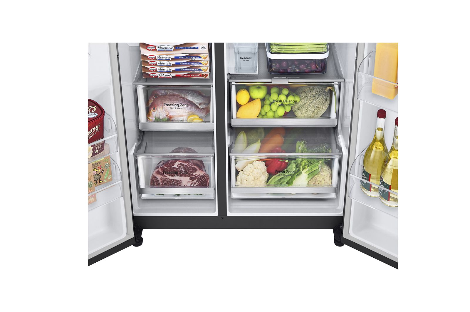 LG InstaView Side-by-Side Kühlschrank: 635L, Door-in-Door, Eis- & Wasserspender, Smart ThinQ