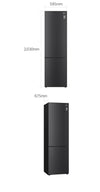 LG Kühl-Gefrierkombination Matt Schwarz Inverter Linear Kompressor 384L