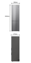 LG Kühl-Gefrierkombination 384L, Inverter Linear Kompressor, A-Klasse, Platinum Silber