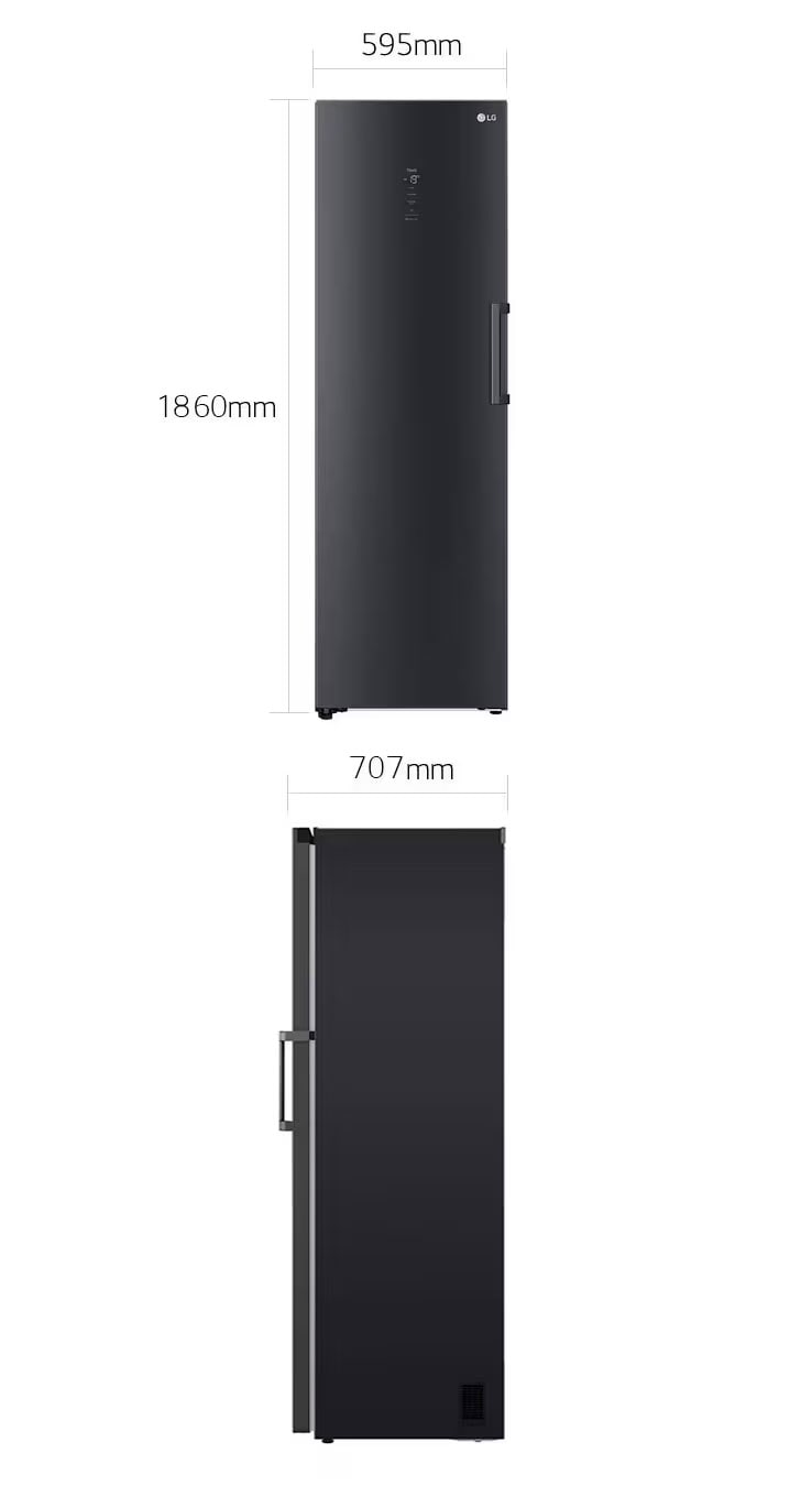 LG Bundle Freistehender Kühlschrank und Gefrierschrank, 186cm Hoch, EEK C & D