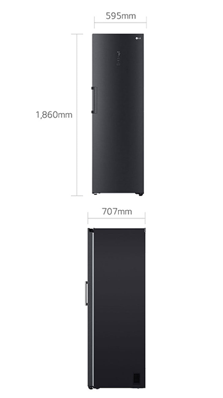 LG Bundle Freistehender Kühlschrank und Gefrierschrank, 186cm Hoch, EEK C & D