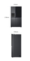 LG InstaView Side-by-Side Kühlschrank, 635L, Eis-, Wasser, Total No Frost, Matt Schwarz