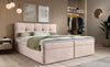 Luxuriöses Samt Boxspringbett Cozy II mit Integriertem Stauraum und Topper