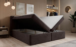 Lade das Bild in den Galerie-Viewer, Luxuriöses Samt Boxspringbett Cozy II mit Integriertem Stauraum und Topper
