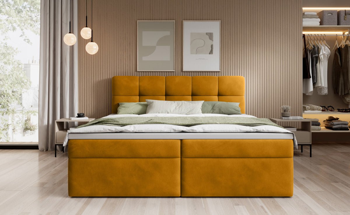 Elegantes Boxspringbett Cozy II Samt mit Praktischem Stauraum für Ihr Schlafzimmer