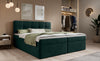 Luxuriöses Samt Boxspringbett Cozy II mit Integriertem Stauraum und Topper