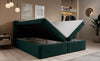 Luxuriöses Samt Boxspringbett Cozy II mit Integriertem Stauraum und Topper