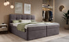 Luxuriöses Samt Boxspringbett Cozy II mit Integriertem Stauraum und Topper