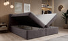 Luxuriöses Samt Boxspringbett Cozy II mit Integriertem Stauraum und Topper