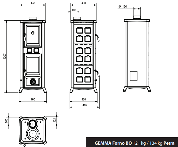 La Nordica Gemma Forno 5.0 Holzofen mit Natursteinverkleidung und Backofen