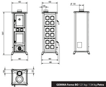 Lade das Bild in den Galerie-Viewer, La Nordica Gemma Forno 5.0 Holzofen mit Natursteinverkleidung und Backofen
