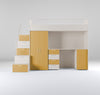 Traumhaftes Kinderhochbett mit matter Oberfläche – Sicher, Stylisch, Spielbar, Platzsparend