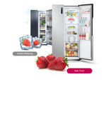 Lade das Bild in den Galerie-Viewer, LG Side-by-Side Kühlschrank mit InstaView, Craft Ice, Eis- &amp; Wasserspender, 562L Kapazität
