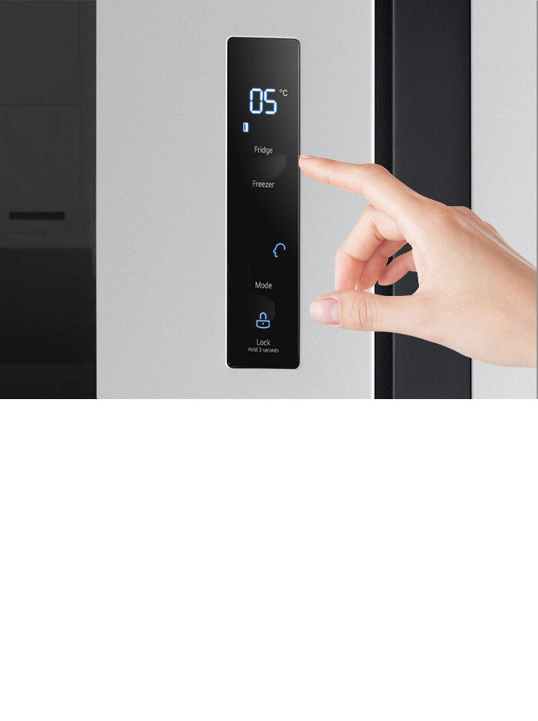 LG Side-by-Side Kühlschrank mit InstaView, Craft Ice, Eis- & Wasserspender, 562L Kapazität
