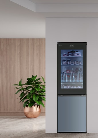 LG MoodUP® Intelligente Kühl-Gefrierkombination mit InstaView, Bluetooth-Lautsprecher & Farbwechsel-LED-Türen