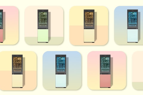 LG MoodUP® Intelligente Kühl-Gefrierkombination mit InstaView, Bluetooth-Lautsprecher & Farbwechsel-LED-Türen