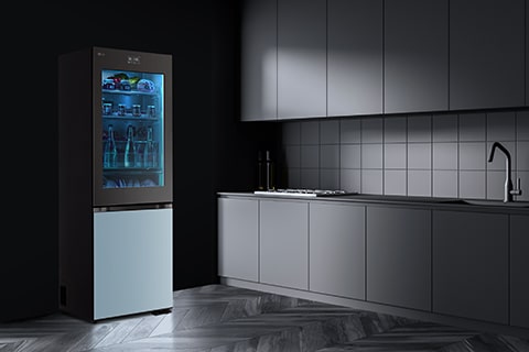 LG MoodUP® Intelligente Kühl-Gefrierkombination mit InstaView, Bluetooth-Lautsprecher & Farbwechsel-LED-Türen