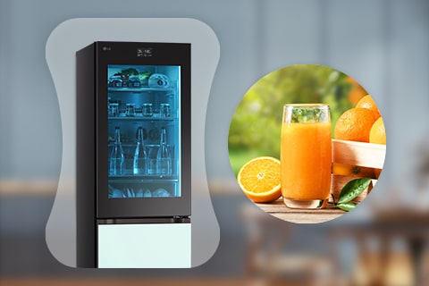 LG MoodUP® Intelligente Kühl-Gefrierkombination mit InstaView, Bluetooth-Lautsprecher & Farbwechsel-LED-Türen