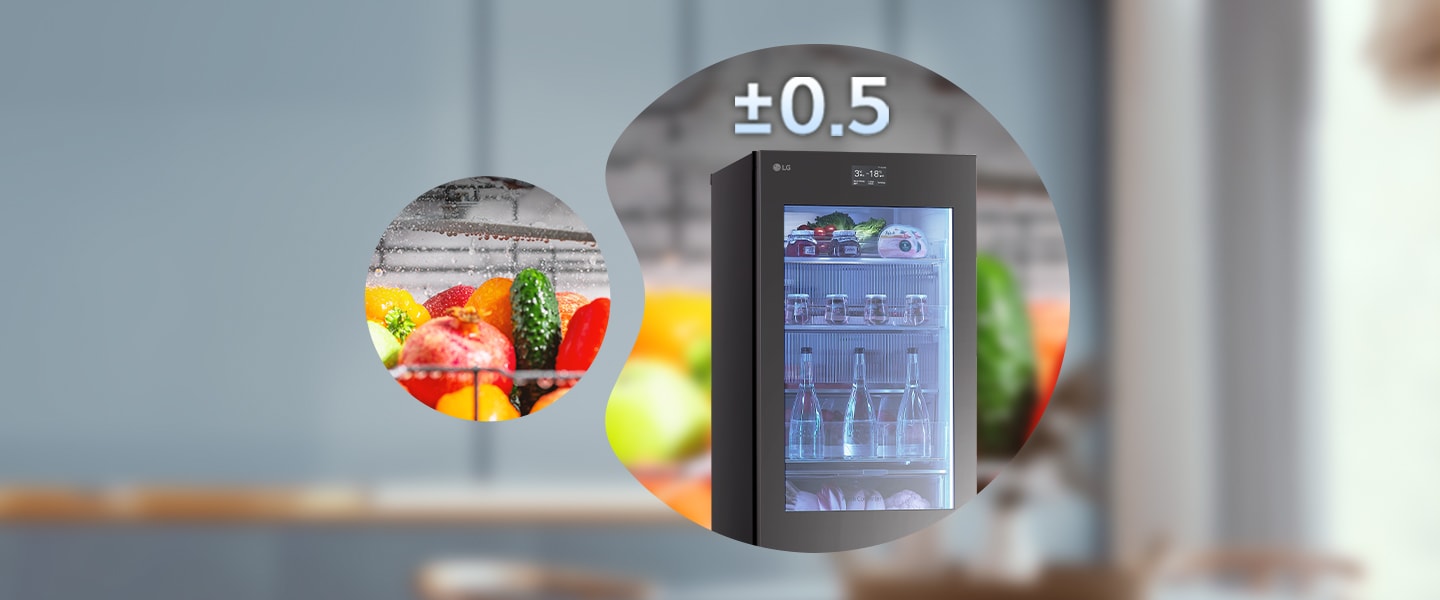 LG MoodUP® Intelligente Kühl-Gefrierkombination mit InstaView, Bluetooth-Lautsprecher & Farbwechsel-LED-Türen