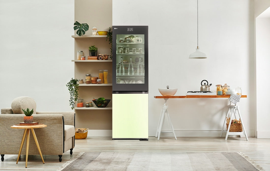 LG MoodUP® Intelligente Kühl-Gefrierkombination mit InstaView, Bluetooth-Lautsprecher & Farbwechsel-LED-Türen