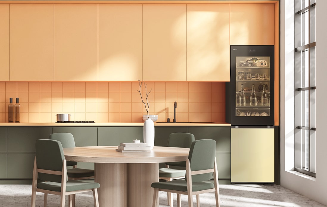 LG MoodUP® Intelligente Kühl-Gefrierkombination mit InstaView, Bluetooth-Lautsprecher & Farbwechsel-LED-Türen