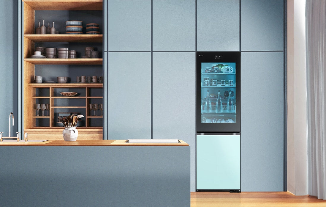 LG MoodUP® Intelligente Kühl-Gefrierkombination mit InstaView, Bluetooth-Lautsprecher & Farbwechsel-LED-Türen