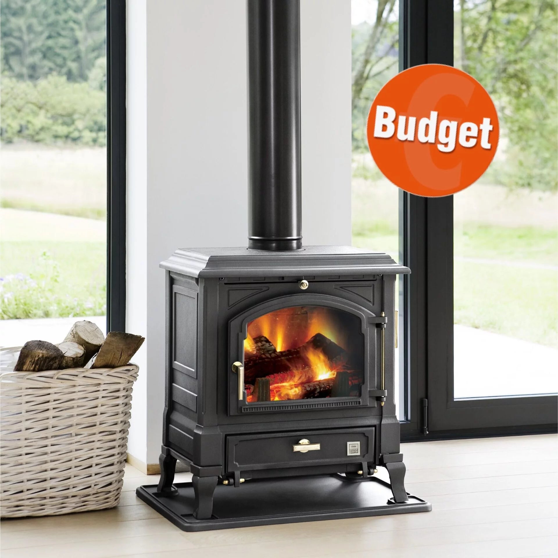Nestor Martin Harmony I Kaminofen: Vintage Gusseisen Holzofen mit 8 kW Leistung