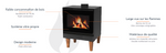 Lade das Bild in den Galerie-Viewer, ETNA Iseo 11 kW Holzofen-Set mit oberem Rauchabzug und Anschluss-Kit
