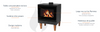 Iseo Holzofen 11 kW – modernes Design, hohe Effizienz und Panorama‑Flammenblick